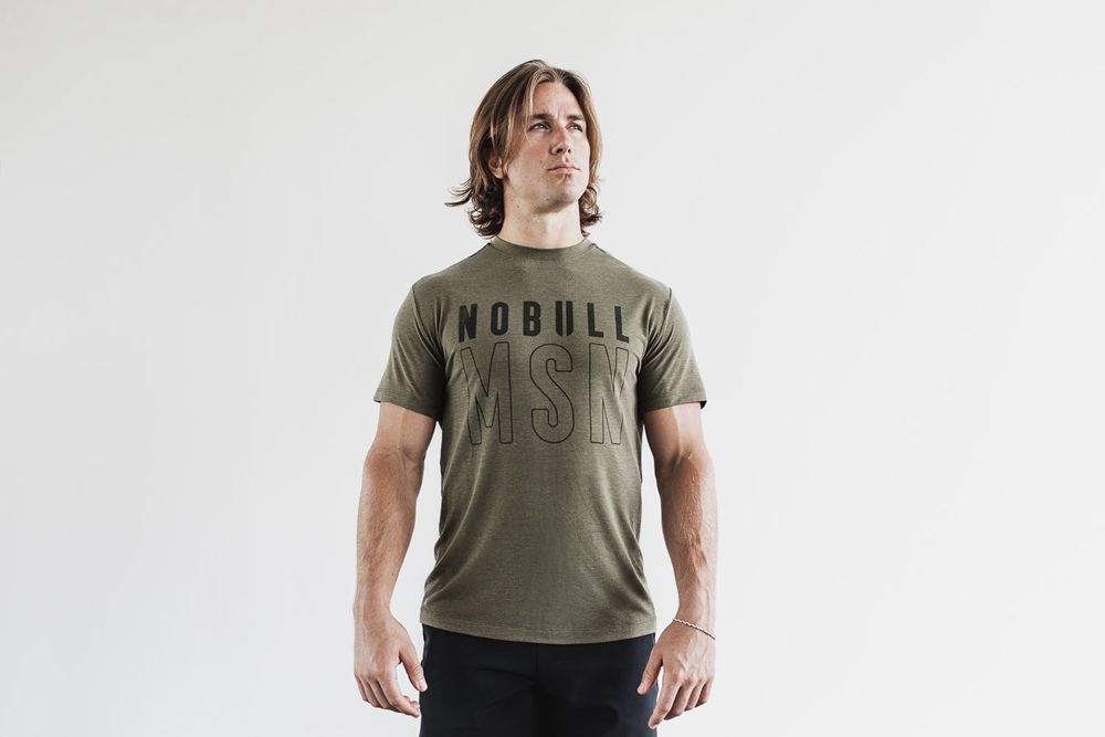 T-Shirts NOBULL Homme Vert - NOBULL (Madison),France (1428-QYRAE)